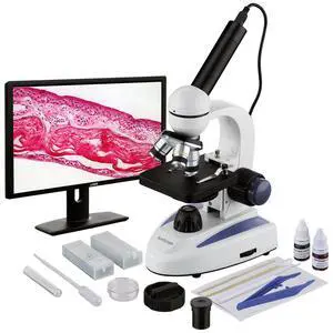 40X-1000X Biology Science Metal Glass Student Microscope with USB Digital Camera + Slide Preparation Kit - M158C-SP14-E 40X-1000X Biology Science Metal Glass Student Microscope with USB Digital Camera + Slide Preparation Kit - M158C-SP14-E