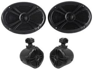 RMSTS69 Bundle: (1) Pair 6x9 125W RMS / 500W Peak Marine Waterproof Speakers, (1) Pair RWB70B 6.5" 150W RMS / 250W Peak Marine Wakeboard Speakers, Fully Marinized, 2-Items RMSTS69 Bundle: (1) Pair 6x9 125W RMS / 500W Peak Marine Waterproof Speakers, (1) Pair RWB70B 6.5" 150W RMS / 250W Peak Marine Wakeboard Speakers, Fully Marinized, 2-Items