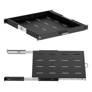 1U Sliding Rack Shelf with Handle for Server Racks - Extendable from 20 to 35 inches - Fits Standard 19 inch x 20 inch 4 Post Rack - Supports 44 lbs, Ideal 1U Rack Drawer (3 Pack) 1U Sliding Rack Shelf with Handle for Server Racks - Extendable from 20 to 35 inches - Fits Standard 19 inch x 20 inch 4 Post Rack - Supports 44 lbs, Ideal 1U Rack Drawer (3 Pack)