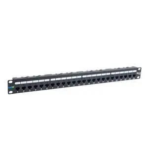 CAT6A Patch Panel, UL Listed & PoE++ Rated 10 Gigabit Applications, Rackmount 24 Port 1U 19-Inch Network Patch Panel with Rear 110 IDC Terminal Blocks for Gigabit Network Switch, Black CAT6A Patch Panel, UL Listed & PoE++ Rated 10 Gigabit Applications, Rackmount 24 Port 1U 19-Inch Network Patch Panel with Rear 110 IDC Terminal Blocks for Gigabit Network Switch, Black