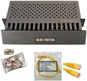 Neat Patch 2U Cable Management Kit - 2 Packs w/ 96 CAT6 Patch Cables (2FT Yellow) Neat Patch 2U Cable Management Kit - 2 Packs w/ 96 CAT6 Patch Cables (2FT Yellow)