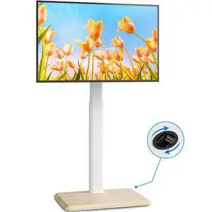 Rolling TV Stand with Hidden Wheels for 24 to 60 Inch TVs, 60° Swivel & Height Adjustable Floor TV Stand with Mount, Saving Space Mobile TV Cart Holds up to 88lbs for Bedroom, Corner Rolling TV Stand with Hidden Wheels for 24 to 60 Inch TVs, 60° Swivel & Height Adjustable Floor TV Stand with Mount, Saving Space Mobile TV Cart Holds up to 88lbs for Bedroom, Corner