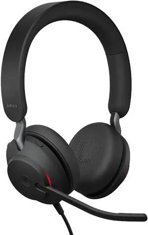 Evolve2 40 MS Wired Headphones, USB-C, Stereo, Black Telework Headset for Calls and Music, Enhanced All-Day Comfort, Passive Noise Cancelling Headphones, MS-Optimized with USB-C Connection Evolve2 40 MS Wired Headphones, USB-C, Stereo, Black Telework Headset for Calls and Music, Enhanced All-Day Comfort, Passive Noise Cancelling Headphones, MS-Optimized with USB-C Connection