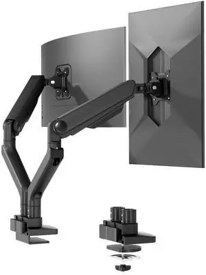 Monitor Stand, Heavy Duty Dual Monitor Arm for Ultrawide Screen up to 39" and 44 Lbs, Adjustable Gas Spring Arm with C Clamp & Grommet Base for Gaming Office, 75/100 VESA Mount, Black Monitor Stand, Heavy Duty Dual Monitor Arm for Ultrawide Screen up to 39" and 44 Lbs, Adjustable Gas Spring Arm with C Clamp & Grommet Base for Gaming Office, 75/100 VESA Mount, Black