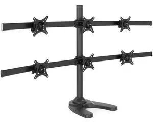 Hex LCD Monitor Height Adjustable 6 Screen Desk Mount Stand for up to 27 inch Screens, STAND-V006F Hex LCD Monitor Height Adjustable 6 Screen Desk Mount Stand for up to 27 inch Screens, STAND-V006F