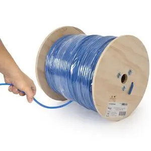 Cat6A CMR Riser 1000ft - UTP 23AWG, 100% Solid Pure Copper, Unshielded, Bulk Ethernet Cable on Reel, PoE++, 650MHz, UL Certified, RoHS and TAA Compliant, Blue Cat6A CMR Riser 1000ft - UTP 23AWG, 100% Solid Pure Copper, Unshielded, Bulk Ethernet Cable on Reel, PoE++, 650MHz, UL Certified, RoHS and TAA Compliant, Blue