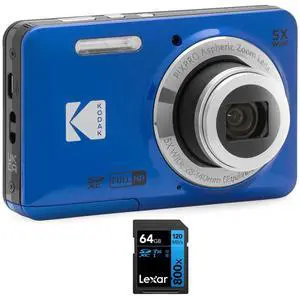 FZ55BL PIXPRO Digital Camera Blue Bundle with Lexar 64GB High-Performance 800x UHS-I SDHC Memory Card Blue Series FZ55BL PIXPRO Digital Camera Blue Bundle with Lexar 64GB High-Performance 800x UHS-I SDHC Memory Card Blue Series