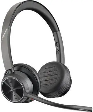 Voyager 4320 UC Wireless Headset (Plantronics) - Headphones with Boom Mic - Connect to PC/Mac via USB-C Bluetooth Adapter, Cell Phone via Bluetooth - Works with Teams (Certified), Zoom & More Voyager 4320 UC Wireless Headset (Plantronics) - Headphones with Boom Mic - Connect to PC/Mac via USB-C Bluetooth Adapter, Cell Phone via Bluetooth - Works with Teams (Certified), Zoom & More