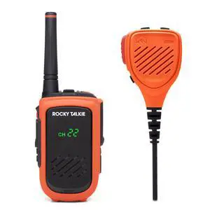 Hi-Viz Expedition 5 Watt Radio with Waterproof Hand Mic - GMRS Radio with IP67 Waterproofing, Long Range Walkie Talkie, NOAA Weather Alerts, 5 Day Battery Life, 1 Pack Hi-Viz Expedition 5 Watt Radio with Waterproof Hand Mic - GMRS Radio with IP67 Waterproofing, Long Range Walkie Talkie, NOAA Weather Alerts, 5 Day Battery Life, 1 Pack