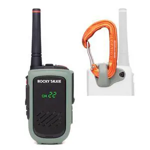 Expedition 5 Watt Radio with Climbing Rated Carabiner Attachment - GMRS Radio with IP67 Waterproofing, Long Range Walkie Talkie, NOAA Weather Alerts, 5 Day Battery Life, 1 Pack Expedition 5 Watt Radio with Climbing Rated Carabiner Attachment - GMRS Radio with IP67 Waterproofing, Long Range Walkie Talkie, NOAA Weather Alerts, 5 Day Battery Life, 1 Pack