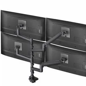 Pneumatic Arm Quad Ultrawide Monitor Extra Tall Desk Mount for Up to 49 inch Screens Individual Arm Capacity, Max 38 inch Screens for 4 Ultra Wides Up to 44 lbs, Black, STAND-V400D Pneumatic Arm Quad Ultrawide Monitor Extra Tall Desk Mount for Up to 49 inch Screens Individual Arm Capacity, Max 38 inch Screens for 4 Ultra Wides Up to 44 lbs, Black, STAND-V400D