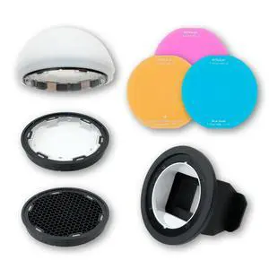 Magnetic Modifier Flash Kit + Flash Adapter (Small) | Use these modifiers directly on your round flashes, and on your smaller rectangular flashes with the included Flash Adapter Magnetic Modifier Flash Kit + Flash Adapter (Small) | Use these modifiers directly on your round flashes, and on your smaller rectangular flashes with the included Flash Adapter