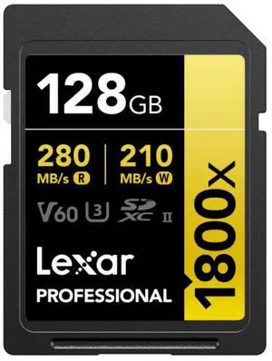 128GB Professional 1800x UHS-II SDXC Memory Card (Gold Series) 128GB Professional 1800x UHS-II SDXC Memory Card (Gold Series)