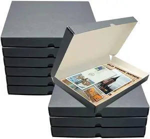 Folio Storage Box, Clamshell Design with Metal Edge. 13.5x19.5x1.75 Inches, Archival Boxboard, Preserve Photos, Cards, Magazines, Documents, Art, Ephemera, Family Records, Gray, Pack of 10 Folio Storage Box, Clamshell Design with Metal Edge. 13.5x19.5x1.75 Inches, Archival Boxboard, Preserve Photos, Cards, Magazines, Documents, Art, Ephemera, Family Records, Gray, Pack of 10