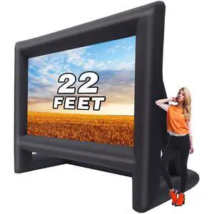 22 Feet Inflatable Projector Screen - Outdoor and Indoor Theater Movie Screens,Includes Rope, Blower,Tent Stakes - Great for Party Backyard Pool Watch Movies 22 Feet Inflatable Projector Screen - Outdoor and Indoor Theater Movie Screens,Includes Rope, Blower,Tent Stakes - Great for Party Backyard Pool Watch Movies
