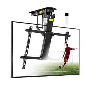 Electric Ceiling TV Mount with Remote, Motorized Drop Down TV Ceiling Mount for 3270 Inch Flat & Curved TVs, Up to 88 lbs, VESA 600x400, Fits Flat & Pitched Ceilings, Black Electric Ceiling TV Mount with Remote, Motorized Drop Down TV Ceiling Mount for 3270 Inch Flat & Curved TVs, Up to 88 lbs, VESA 600x400, Fits Flat & Pitched Ceilings, Black