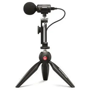 MV88+ Video Kit Digital Stereo Condenser Microphone for iPhone, Android, Mac & PC - Portable Recording Mic with DSP Controls, Headphone Monitoring & Tripod, Black MV88+ Video Kit Digital Stereo Condenser Microphone for iPhone, Android, Mac & PC - Portable Recording Mic with DSP Controls, Headphone Monitoring & Tripod, Black