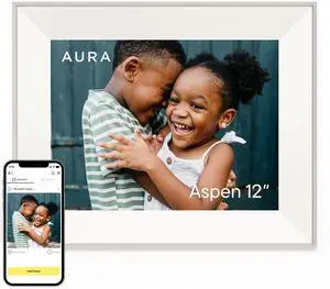 Aspen 12" Digital Picture Frame | Wirecutter's Best Digital Frame for Gifting | Send Photos Directly to Your Frame from Anywhere | Quick & Easy Setup Over WiFi | Free, Unlimited Storage - White Aspen 12" Digital Picture Frame | Wirecutter's Best Digital Frame for Gifting | Send Photos Directly to Your Frame from Anywhere | Quick & Easy Setup Over WiFi | Free, Unlimited Storage - White