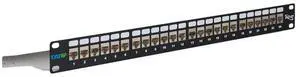 24-Port CAT6A Keystone Shielded 1U Patch Panel with CAT6A Shielded Keystone Jacks, 19 Rackmount Housing and Cable Support Bar, Protects Against EMI, UL Listed PoE++ Compliant, ICMPP246AS 24-Port CAT6A Keystone Shielded 1U Patch Panel with CAT6A Shielded Keystone Jacks, 19 Rackmount Housing and Cable Support Bar, Protects Against EMI, UL Listed PoE++ Compliant, ICMPP246AS