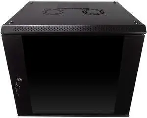 9U Server Rack Enclosure with Glass Door, Cooling Fan, Locks, & Removable Side Panels - 9U Wall Mount Network Cabinet 19 Inch Rack 17.7 Inches Deep 9U Server Rack Enclosure with Glass Door, Cooling Fan, Locks, & Removable Side Panels - 9U Wall Mount Network Cabinet 19 Inch Rack 17.7 Inches Deep