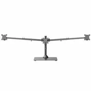 Premium Freestanding Triple Monitor Desk Mount for 3 Screens up to 22 lbs, Fits up to 38 inch Ultrawides on Center Bracket, Adjustable Telescoping Arms, Flush Wall Setup, Black, STAND-TS03F Premium Freestanding Triple Monitor Desk Mount for 3 Screens up to 22 lbs, Fits up to 38 inch Ultrawides on Center Bracket, Adjustable Telescoping Arms, Flush Wall Setup, Black, STAND-TS03F