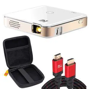 Luma 150 Ultra Mini Pocket Pico Projector - Built in Rechargeable Battery & Speaker, 1080P Support Portable Wireless LED DLP Video Travel Projector with Carrying Travel Case & 6FT HDMI Cable Luma 150 Ultra Mini Pocket Pico Projector - Built in Rechargeable Battery & Speaker, 1080P Support Portable Wireless LED DLP Video Travel Projector with Carrying Travel Case & 6FT HDMI Cable