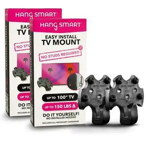 HangSmart TV Wall Mount 2-Pack - Universal Compatibility for 19-100 inch TVs, Dual Bundle, Holds up to 150lbs, Easy DIY Installation, Complete Kit with Two Mounts, Perfect for Bundles and Multiple TVs HangSmart TV Wall Mount 2-Pack - Universal Compatibility for 19-100 inch TVs, Dual Bundle, Holds up to 150lbs, Easy DIY Installation, Complete Kit with Two Mounts, Perfect for Bundles and Multiple TVs