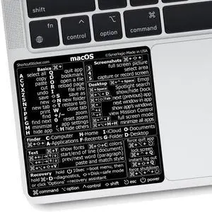 (100pcs) Mac OS Shortcuts Sticker for Air/Pro | Keyboard Stickers for macOS | Laminated Vinyl MacBook Cheatsheet | MacBook Shortcuts 2026 (Black/100pk) (100pcs) Mac OS Shortcuts Sticker for Air/Pro | Keyboard Stickers for macOS | Laminated Vinyl MacBook Cheatsheet | MacBook Shortcuts 2026 (Black/100pk)