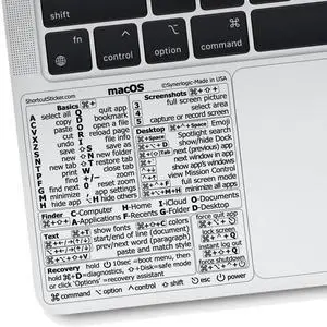 (100pcs) Mac OS Shortcuts Sticker for Air/Pro | Keyboard Stickers for macOS | Laminated Vinyl MacBook Cheatsheet | MacBook Shortcuts 2026 (Clear/Black/100pk) (100pcs) Mac OS Shortcuts Sticker for Air/Pro | Keyboard Stickers for macOS | Laminated Vinyl MacBook Cheatsheet | MacBook Shortcuts 2026 (Clear/Black/100pk)