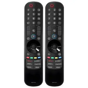 2 Pack LG Magic Remote Control Replacement for 2019-2024 TV Models - Easy Setup, Voice Control, Shortcut Keys - Works with LG OLED, QNED, NanoCell, UHD, WebOS, 4K/8K Smart TVs (MR19/20/21/22/23/24GA) 2 Pack LG Magic Remote Control Replacement for 2019-2024 TV Models - Easy Setup, Voice Control, Shortcut Keys - Works with LG OLED, QNED, NanoCell, UHD, WebOS, 4K/8K Smart TVs (MR19/20/21/22/23/24GA)