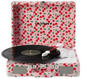CR8005F-RC Cruiser Plus Vintage 3-Speed Bluetooth in/Out Suitcase Vinyl Record Player Turntable with Built-in Speakers, Retro Cherry CR8005F-RC Cruiser Plus Vintage 3-Speed Bluetooth in/Out Suitcase Vinyl Record Player Turntable with Built-in Speakers, Retro Cherry