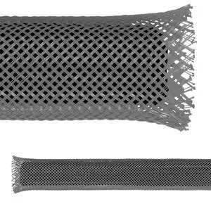 2" PET Expandable Braid Sleeving Flame Retardant Flexible Wire Mesh for Cord Management and Cable Protection - 100 Feet - Gray 2" PET Expandable Braid Sleeving Flame Retardant Flexible Wire Mesh for Cord Management and Cable Protection - 100 Feet - Gray
