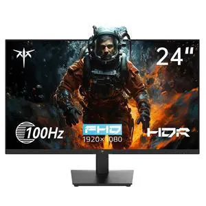 24 Inch 1080P Full HD Computer Monitor, 100Hz HDR10 Frameless Gaming Monitor with Freesync, HDMI & VGA Ports PC Monitor for Working, VESA, Tilt Adjustable, Eye Care 24 Inch 1080P Full HD Computer Monitor, 100Hz HDR10 Frameless Gaming Monitor with Freesync, HDMI & VGA Ports PC Monitor for Working, VESA, Tilt Adjustable, Eye Care
