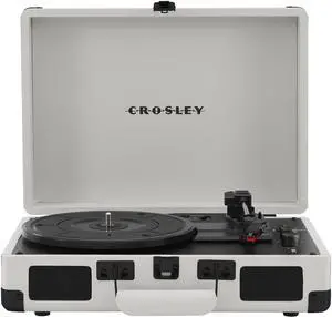 CR8005DP-WF Cruiser Plus Vintage 3-Speed Bluetooth in/Out Suitcase Vinyl Record Player Turntable, White Farmhouse CR8005DP-WF Cruiser Plus Vintage 3-Speed Bluetooth in/Out Suitcase Vinyl Record Player Turntable, White Farmhouse