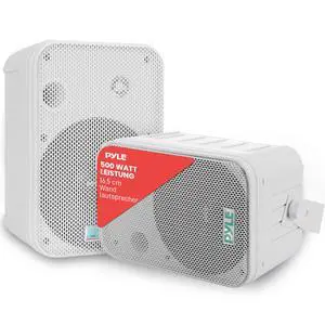 Dual Waterproof Outdoor Speaker System - 6.5 Inch Pair of Weatherproof Wall / Ceiling Mounted Speakers w/ Heavy Duty Grill, Universal Mount - For Use in the Pool, Patio, Indoor - PDWR50W (White) Dual Waterproof Outdoor Speaker System - 6.5 Inch Pair of Weatherproof Wall / Ceiling Mounted Speakers w/ Heavy Duty Grill, Universal Mount - For Use in the Pool, Patio, Indoor - PDWR50W (White)