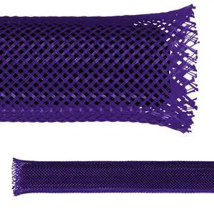 1.5" PET Expandable Braid Sleeving Flexible Wire Mesh Sleeve - 100 Feet - Purple 1.5" PET Expandable Braid Sleeving Flexible Wire Mesh Sleeve - 100 Feet - Purple
