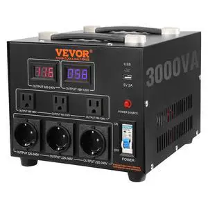 Voltage Converter Transformer, 3000W, Heavy Duty Step Up/Down Transformer, Convert from 110 Volt to 220 Volt and from 220 Volt to 110 Volt, with US Outlet EU Outlet 5V USB Port, CE Certified Voltage Converter Transformer, 3000W, Heavy Duty Step Up/Down Transformer, Convert from 110 Volt to 220 Volt and from 220 Volt to 110 Volt, with US Outlet EU Outlet 5V USB Port, CE Certified
