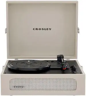 CR8017B-DU Voyager Vintage Portable Vinyl Record Player Turntable with Bluetooth in/Out and Built-in Speakers, Dune CR8017B-DU Voyager Vintage Portable Vinyl Record Player Turntable with Bluetooth in/Out and Built-in Speakers, Dune