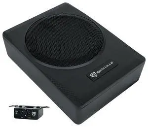 Slim Under-Seat Powered Subwoofer Built-in Amplifier, Aluminum Enclosure, Remote, Perfect for Car/Truck Audio (6.5") Slim Under-Seat Powered Subwoofer Built-in Amplifier, Aluminum Enclosure, Remote, Perfect for Car/Truck Audio (6.5")