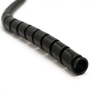5/8 Inch Heavy Duty Spiral Wrap HDPE Flexible Plastic Cable Sleeve Hose Protector 50 Feet - Black 5/8 Inch Heavy Duty Spiral Wrap HDPE Flexible Plastic Cable Sleeve Hose Protector 50 Feet - Black