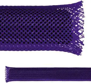 1" PET Expandable Braid Sleeving Flexible Wire Mesh Sleeve - 100 Feet - Purple 1" PET Expandable Braid Sleeving Flexible Wire Mesh Sleeve - 100 Feet - Purple