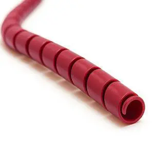 1 Inch Heavy Duty Spiral Wrap HDPE Flexible Plastic Cable Sleeve Hose Protector 25 Feet - Red 1 Inch Heavy Duty Spiral Wrap HDPE Flexible Plastic Cable Sleeve Hose Protector 25 Feet - Red