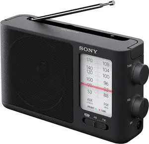 ICF-506 Analog Tuning Portable FM/AM Radio, Black, 2.14 lb ICF-506 Analog Tuning Portable FM/AM Radio, Black, 2.14 lb