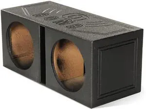 QPower 12 Inch Dual Subwoofer Box, High-Performance Vented Speaker Enclosure, Black - Car Audio and Sound System Accessories - Portable Equipment for Subwoofers QPower 12 Inch Dual Subwoofer Box, High-Performance Vented Speaker Enclosure, Black - Car Audio and Sound System Accessories - Portable Equipment for Subwoofers