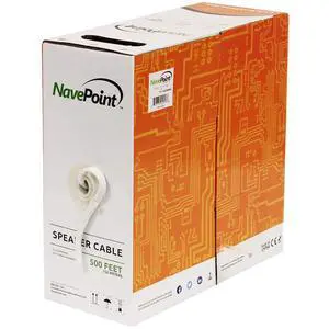500ft in Wall Audio Speaker Cable Wire CL2 16/2 AWG Gauge 2 Conductor Bulk White 500ft in Wall Audio Speaker Cable Wire CL2 16/2 AWG Gauge 2 Conductor Bulk White