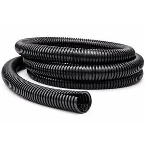 Split Wire Loom Tubing 1 Inch 100 Ft Long - Black Wire Conduit Cover for Cords - Corrugated Tubing and Protector for Automotive Wires Durable Polyethylene Split Wire Loom Tubing 1 Inch 100 Ft Long - Black Wire Conduit Cover for Cords - Corrugated Tubing and Protector for Automotive Wires Durable Polyethylene