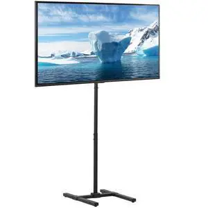 Extra Tall TV Floor Stand for 13 to 65 inch Screens up to 44 lbs, LCD LED OLED 4K Smart Flat, Curved Monitor Panels, Max VESA 400x400, 70.5 inch Pole for Treadmills, Black, STAND-TV18 Extra Tall TV Floor Stand for 13 to 65 inch Screens up to 44 lbs, LCD LED OLED 4K Smart Flat, Curved Monitor Panels, Max VESA 400x400, 70.5 inch Pole for Treadmills, Black, STAND-TV18