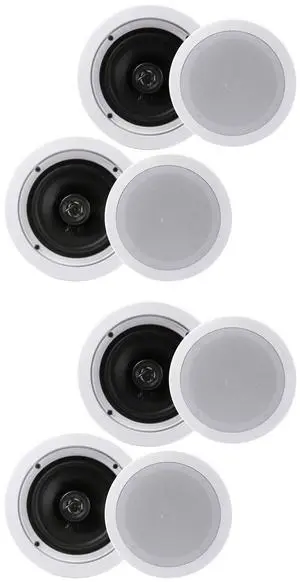 PDIC1661RD 6.5 Inch 200 Watt in Ceiling Wall Speakers 2 Way Flush Mount Home Indoor Stereo Speaker System Pair, White (2 Pairs) PDIC1661RD 6.5 Inch 200 Watt in Ceiling Wall Speakers 2 Way Flush Mount Home Indoor Stereo Speaker System Pair, White (2 Pairs)