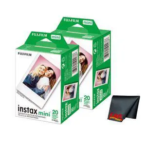 Instax Mini Film for Instant Camera (40 Photo Exposure) Bundle with 6AVE Microfiber Cleaning Cloth Instax Mini Film for Instant Camera (40 Photo Exposure) Bundle with 6AVE Microfiber Cleaning Cloth