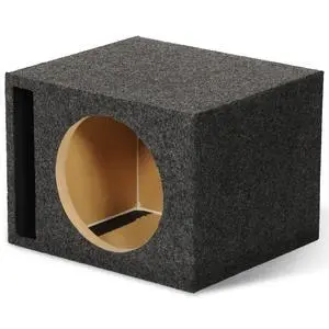 QPower Single Car Audio Subwoofer Box with Vented Design, Fits Most 12-Inch Subwoofers Deep Bass MDF Enclosure for with Charcoal Gray Carpet, Tuned to 42 Hertz, 1.65 Cu Ft Air Space QPower Single Car Audio Subwoofer Box with Vented Design, Fits Most 12-Inch Subwoofers Deep Bass MDF Enclosure for with Charcoal Gray Carpet, Tuned to 42 Hertz, 1.65 Cu Ft Air Space